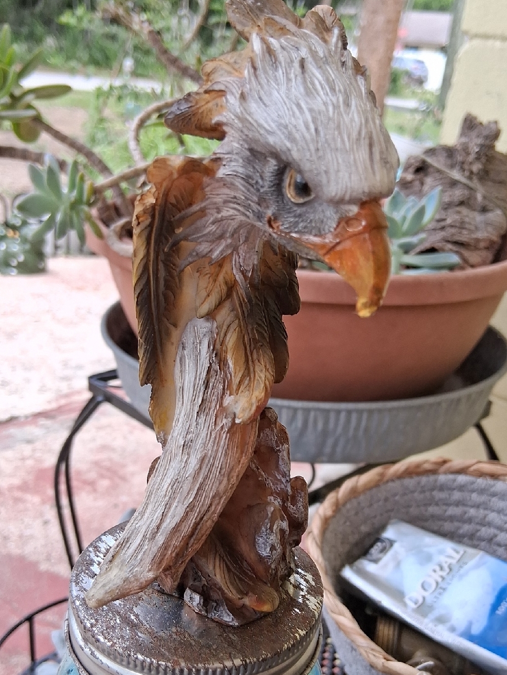Wooden Eagle Head